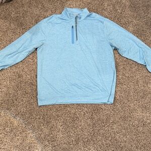Cutter & Buck Blue 1/4 Zip Sweater with Stand-Up Collar XL